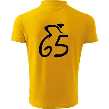 Pánská košile Cyklista slaví pětašedesátku (65) - Polokošile pánská Pique Polo 203 - 5XL ( Žlutá )