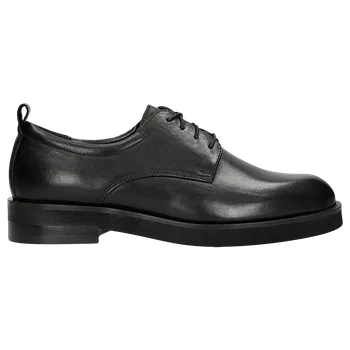 Dámské polobotky Černé Kožené Dámské Polobotky Se Šněrováním Wojas 4636051 39