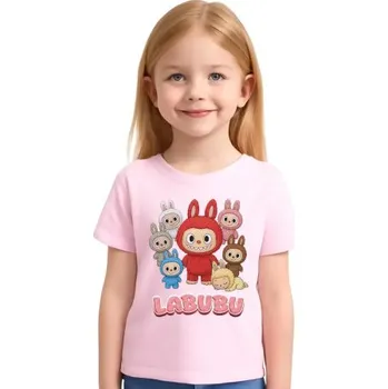 Žertovný předmět Tričkový.cz - Panenky Bubu – skupina postav – dárek pro fanoušky Labubu - dětské tričko s potiskem