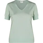 Merino-hedvábný top s krátkým rukávem SOFTY mint XL / Zelená