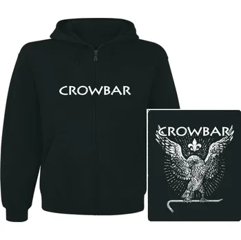 Pánská mikina mikina s kapucí a zipem Crowbar - Symmetry In Black