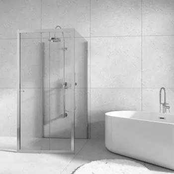 Třístěnný sprchový kout Flexi U3 80x110x80 L/P varianta včetně sprchové vaničky z litého mramoru