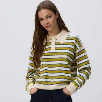 Dámský svetr Reserved - Svetr polo s viskózou - vícebarevná - 045GH-MLC - 045GH-MLC-L