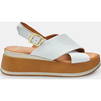 Dámské sandále Baťa kožené dámské letní sandály na klínku bílé, vel. 37