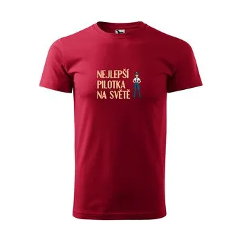 Pánská móda Tričko s potiskem Nejlepší pilotka na světě: červené 3XL