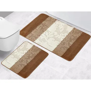 Koupelnová předložka Koupelnové předložky set 2 ks Orion béžovobílý