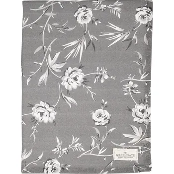 ubrus GreenGate Bavlněný ubrus Aslaug Dark Grey 150x150