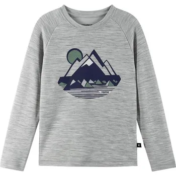 REIMA dětské tričko s dlouhým rukávem Viisas Melange Grey vel. 128 cm