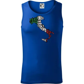 Mapy - názvy měst - Italie - Tílko pánské Core - S ( Královská modrá )