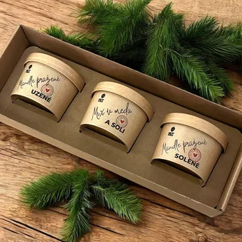 Nutworld.cz Dárková krabice 3x100g s EKO kelímky SLANÁ