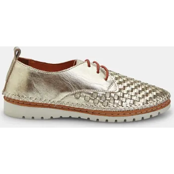 Dámské tenisky Baťa dámské kožené perforované polobotky zlaté, vel. 38