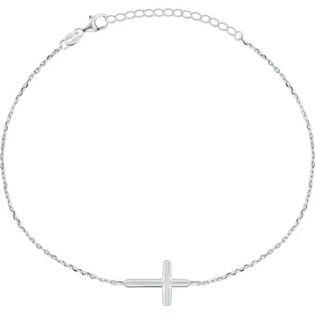 Náramek Brilio Silver Slušivý stříbrný náramek s křížkem BRC128W + 2 měsíce na vrácení zboží