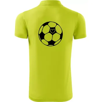 Pánská košile I love fotbal míč - Polokošile Victory sportovní (dresovina) - 3XL ( Limetková )