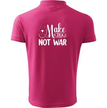 Pánská košile Make tea not war - Polokošile pánská Pique Polo 203 - 4XL ( Purpurová )