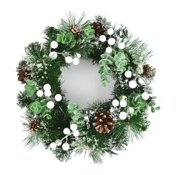 Věnec Věnec zdobený zasněžený Ø35 cm