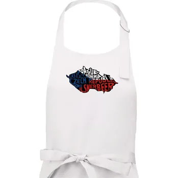 Kuchyňská zástěra Mapy - názvy měst - Česko - Pánská zástěra na vaření - Univerzální velikost ( Bílá )