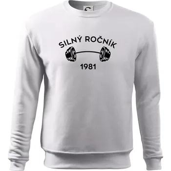 Pánská mikina Silný ročník - Letopočet 1981 - Mikina Essential pánská - L ( Bílá )