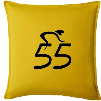 Polštář Cyklista slaví pětapadesátku (55) - Polštář 50x50 - 50x50 - Pouze potah ( Žlutá )