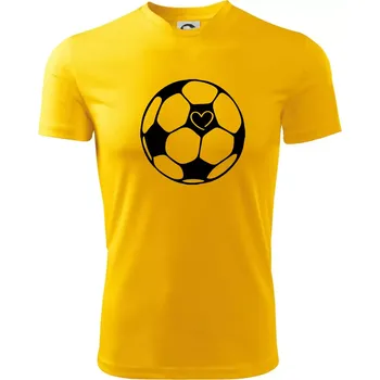 I love fotbal míč - Dětské triko sportovní (dresovina) - 146 cm/10 let ( Žlutá )