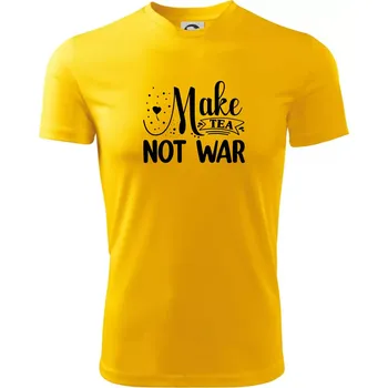 Chlapecké tričko Make tea not war - Dětské triko sportovní (dresovina) - 134 cm/8 let ( Žlutá )