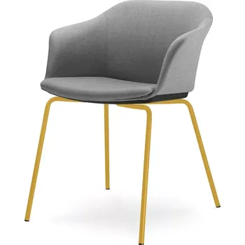 Jednací židle Konferenční křeslo Wave 033-N16 (4-nohá ocelová kostra medová žlutá RAL 1005, celočalouněný korpus)