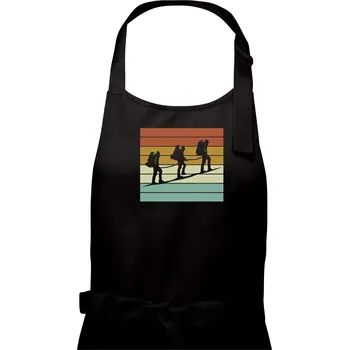 Kuchyňská zástěra Vintage výprava - Pánská zástěra na vaření - Univerzální velikost ( Černá )