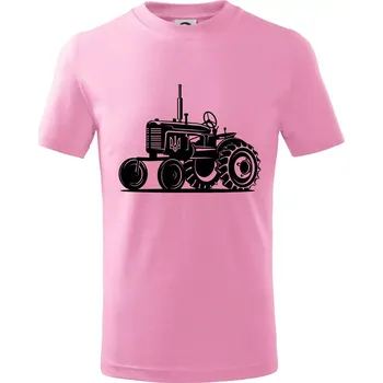Chlapecké tričko Traktor Ukrajinské armády - Tričko dětské bavlněné - 98 cm / 2 roky ( Růžová )