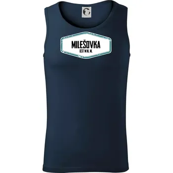 Hora Milešovka - Tílko pánské Core - 2XL ( Námořní modrá (velmi tmavá - téměř černá) )