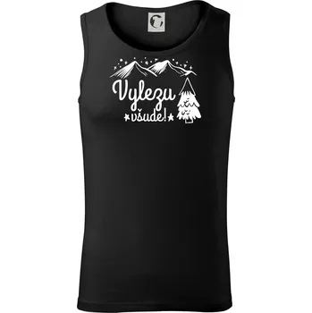 Vylezu všude - hory - Tílko pánské Core - M ( Černá )