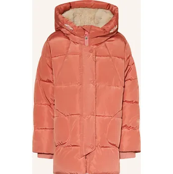 Dámský kabát Garcia Dívčí Prošívaná Bunda S Umělou Kožešinou, světle...