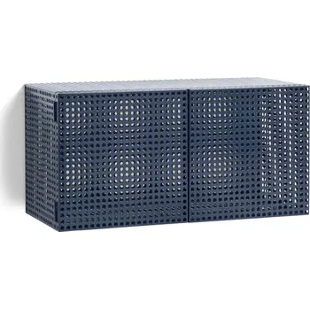 Komoda HAY Komoda Perforated Cabinet Wall Small, steel blue