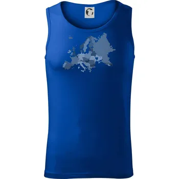 Mapa Evropy - srdce v Ukrajině - Tílko pánské Core - 2XL ( Královská modrá )