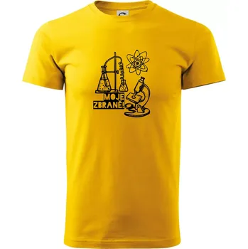 Pánské tričko Moje zbraně - chemie - Triko extra velké (5-8XL) - 6XL ( Žlutá )