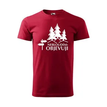Pánská móda Tričko s potiskem Nebloudím! Objevuji: červené 3XL