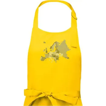 Kuchyňská zástěra Mapa Evropy - srdce v Ukrajině - Dámská zástěra na vaření - Univerzální velikost ( Žlutá )