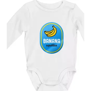 Banana republica - Body kojenecké s dlouhým rukávem - Dlouhý r. 3-6 měs ( Bílá )
