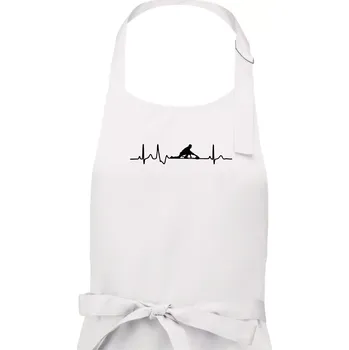 Kuchyňská zástěra EKG curling - Pánská zástěra na vaření - Univerzální velikost ( Bílá )