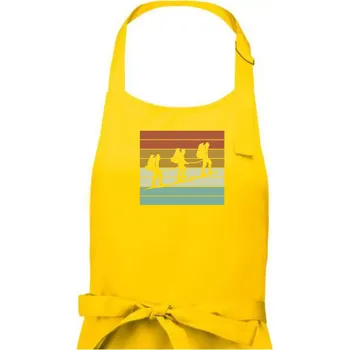 Kuchyňská zástěra Vintage výprava - Pánská zástěra na vaření - Univerzální velikost ( Žlutá )