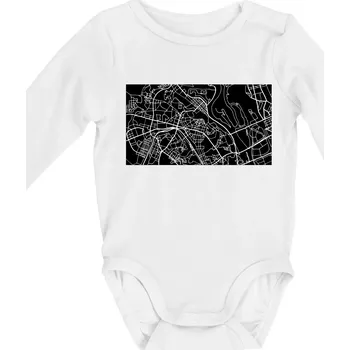 Kojenecký body Kiev - mapa - Body kojenecké s dlouhým rukávem - Dlouhý r. do 3 měs ( Bílá )