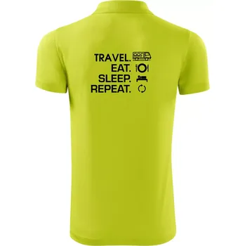 Pánská košile Eat sleep travel - Van - Polokošile Victory sportovní (dresovina) - 3XL ( Limetková )