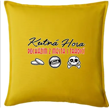 Polštář Kutná Hora město s tradicí - Polštář 50x50 - 50x50 - Pouze potah ( Žlutá )