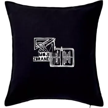 Polštář Moje zbraně - Geometrie - matematika - Polštář 50x50 - 50x50 - Pouze potah ( Černá )