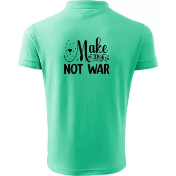Pánská košile Make tea not war - Polokošile pánská Pique Polo 203 - 2XL ( Mátová )
