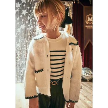 Dívčí bunda Pletený lehký kabátek styl CHANEL Mayoral 1504436035 Veľkosť: 116