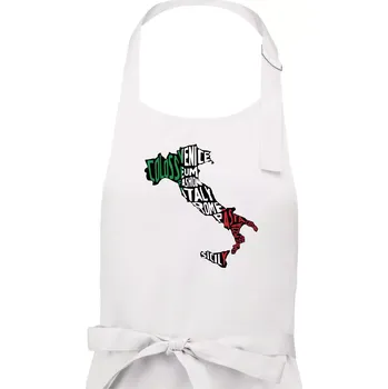 Kuchyňská zástěra Mapy - názvy měst - Italie - Dámská zástěra na vaření - Univerzální velikost ( Bílá )