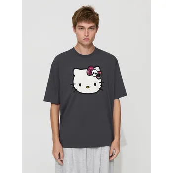 Pánské tričko Tričko Hello Kitty - M - House - tmavošedý - 608GS-90X