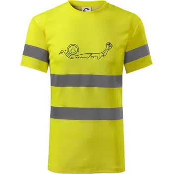 Pěst a symbol míru - Triko reflexní - HV PROTECT - 3XL ( Neonově žlutá )