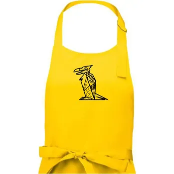 Kuchyňská zástěra Mayové - zvířata papoušek - Pánská zástěra na vaření - Univerzální velikost ( Žlutá )