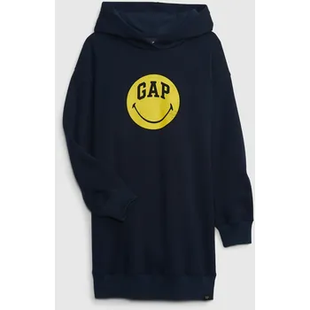 Dětská móda GAP Dívčí Dětské mikinové šaty Gap × SmileyWorld® GAP Modrá 104/110 (2522263)