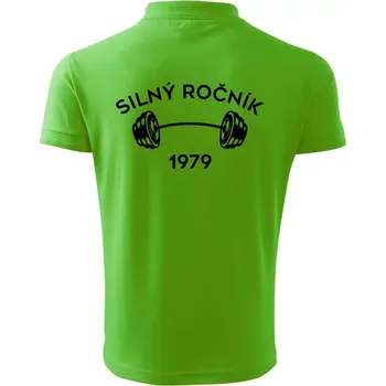Pánská košile Silný ročník - Letopočet 1979 - Polokošile pánská Pique Polo 203 - 4XL ( Apple Green )